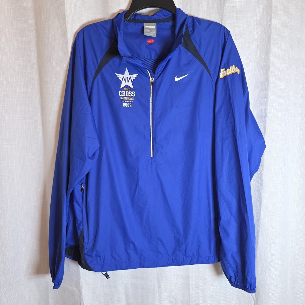 Y2K Nike Windbreaker Mens Large Cross Country Nationals 2009‎ Running Jacket Fit
